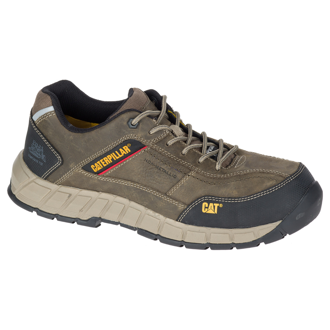 Caterpillar Safety Shoes Dubai - Caterpillar Streamline Leather Ct S1 P Hro Sra Sa Mens - Dark Grey IJWAFN124
